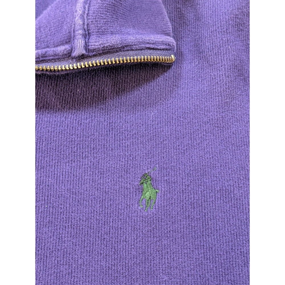Polo Ralph Lauren Estate Rib Mock Neck 1/4 Zip Men's 2XL‎ College Purple Vintage